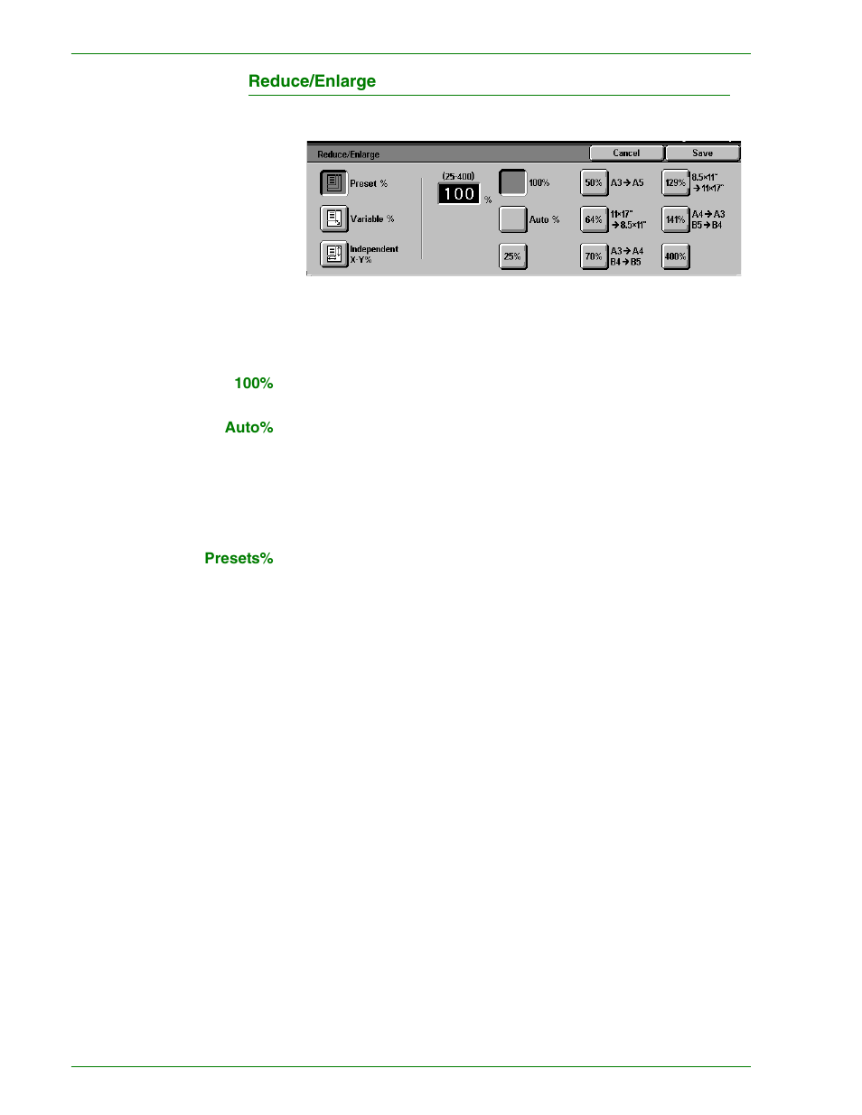 Reduce/enlarge | HP 3535 User Manual | Page 42 / 268