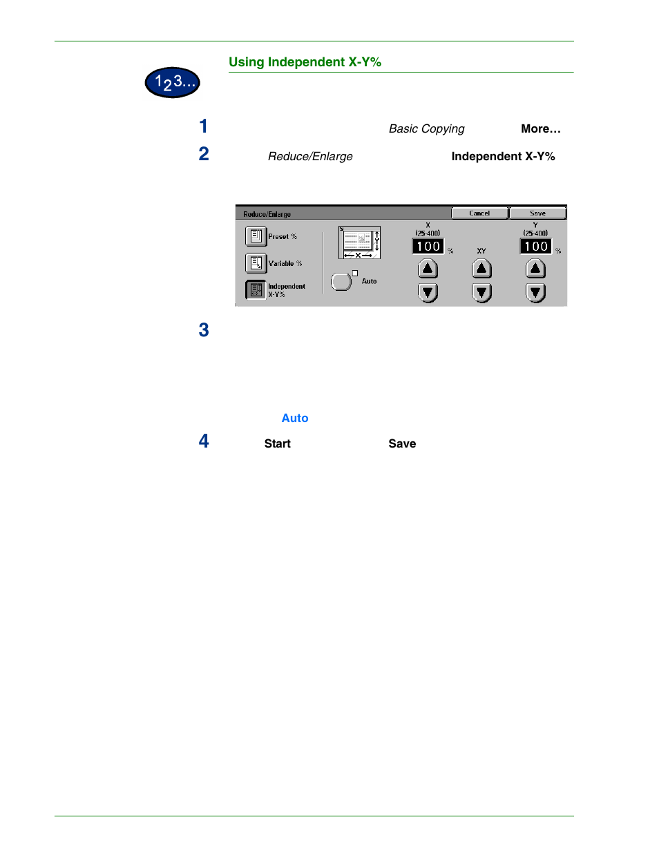 Using independent x-y | HP 3535 User Manual | Page 45 / 268