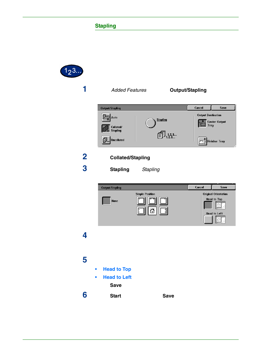 Stapling | HP 3535 User Manual | Page 55 / 268