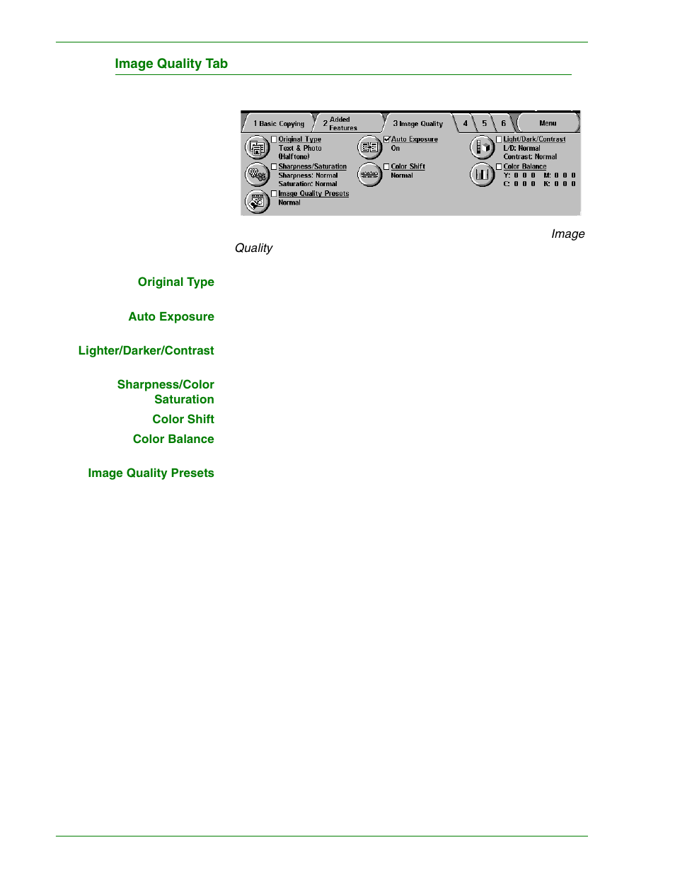 Image quality tab, Image quality tab 1–43 | HP 3535 User Manual | Page 61 / 268
