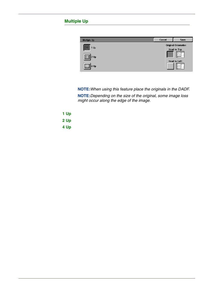 Multiple up | HP 3535 User Manual | Page 71 / 268