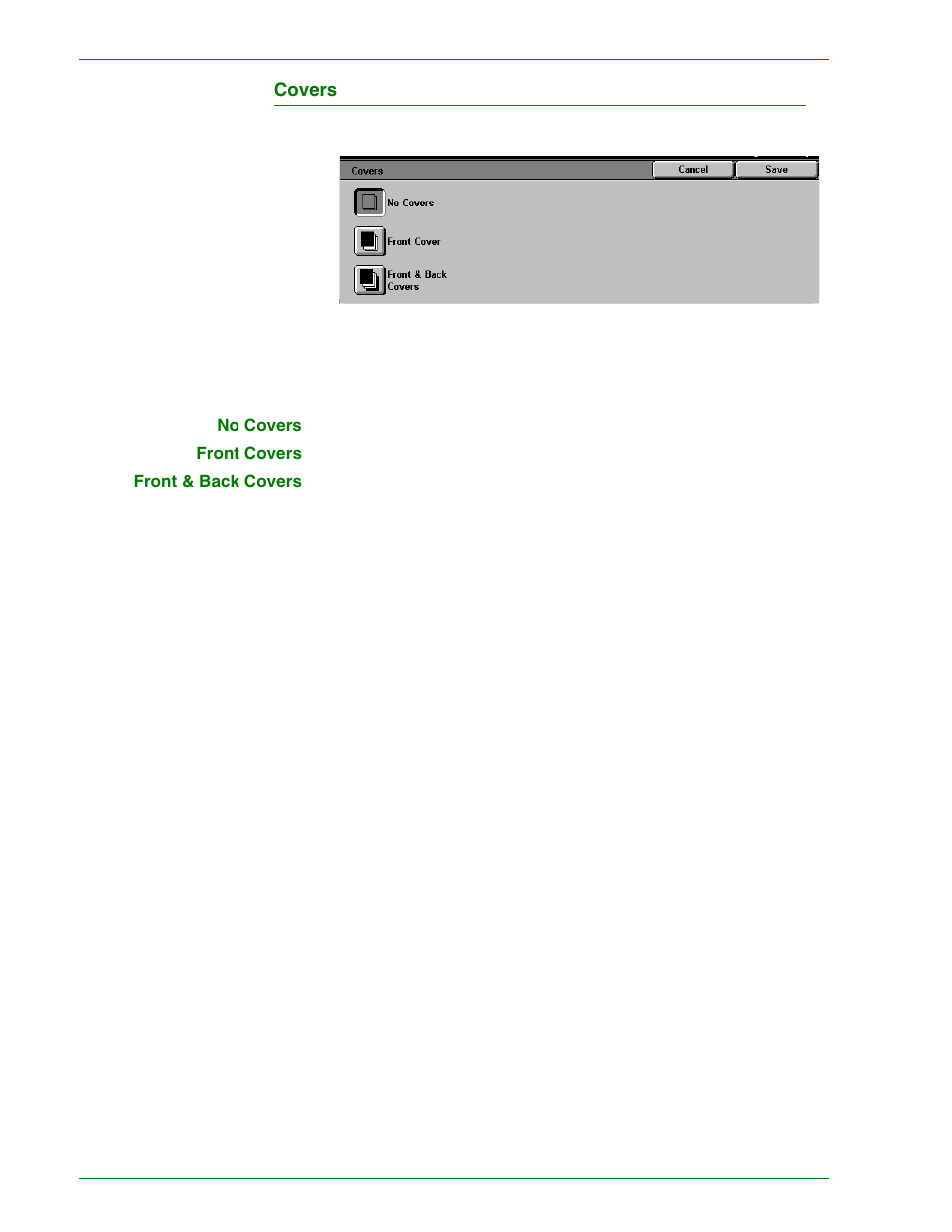 Covers | HP 3535 User Manual | Page 77 / 268