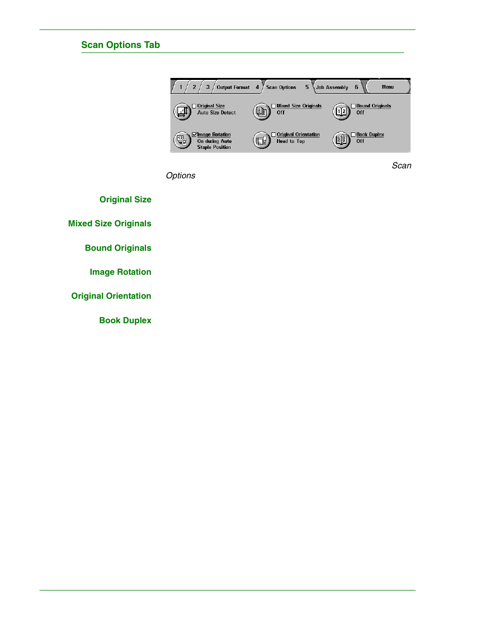 Scan options tab, Scan options tab 1–66 | HP 3535 User Manual | Page 84 / 268