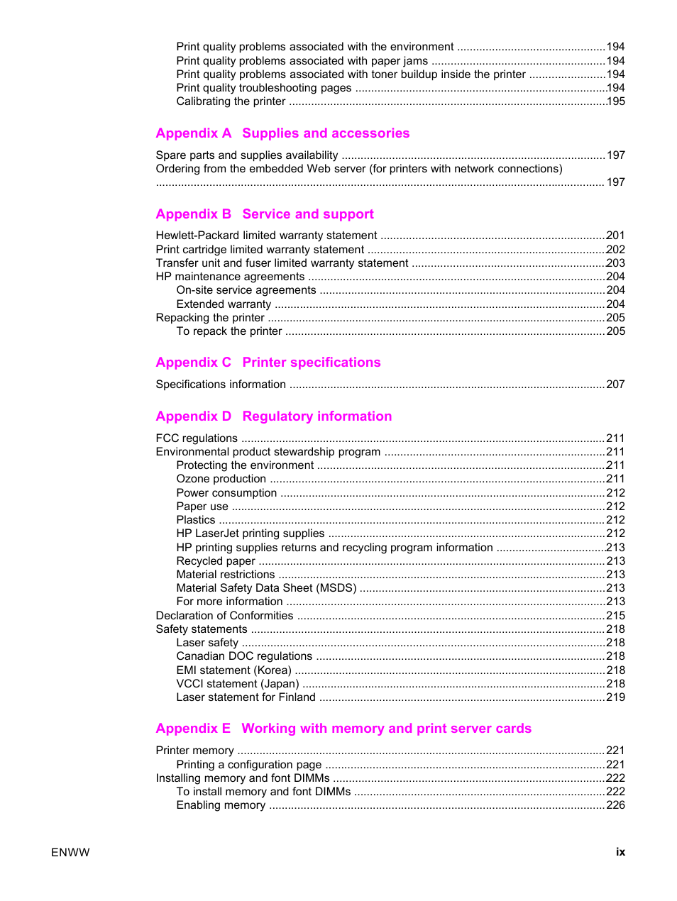 HP 3500 User Manual | Page 11 / 252