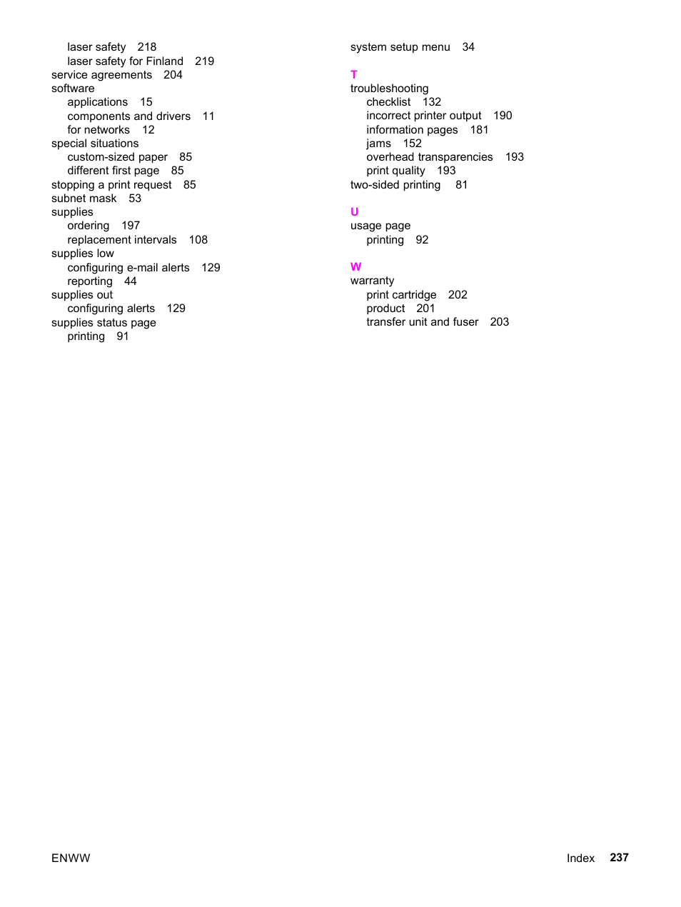 HP 3500 User Manual | Page 249 / 252