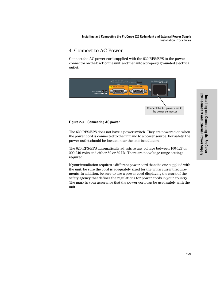 Connect to ac power, Connect to ac power -9 | HP 620 User Manual | Page 21 / 50