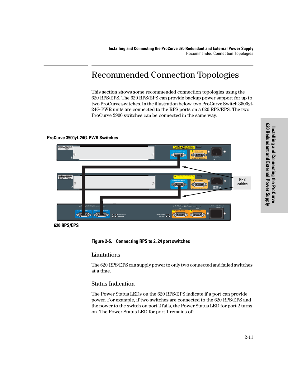 Recommended connection topologies, Limitations, Status indication | Recommended connection topologies -11, Limitations -11 status indication -11 | HP 620 User Manual | Page 23 / 50