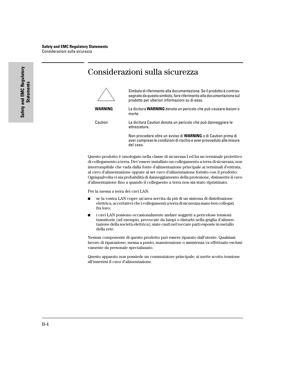 Considerazioni sulla sicurezza | HP 620 User Manual | Page 36 / 50