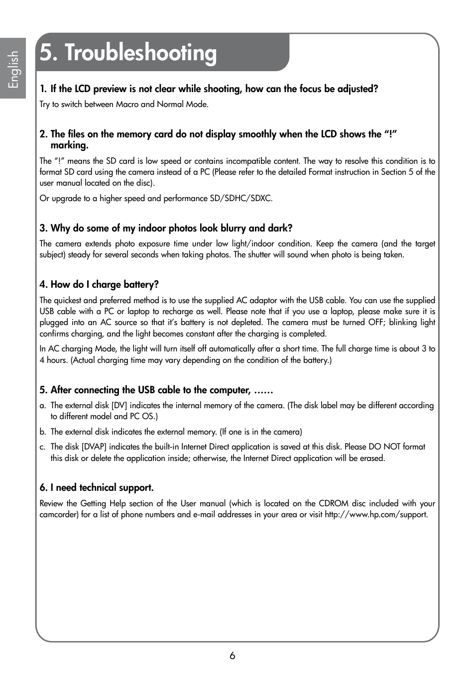 Troubleshooting, English | HP T200 User Manual | Page 8 / 10