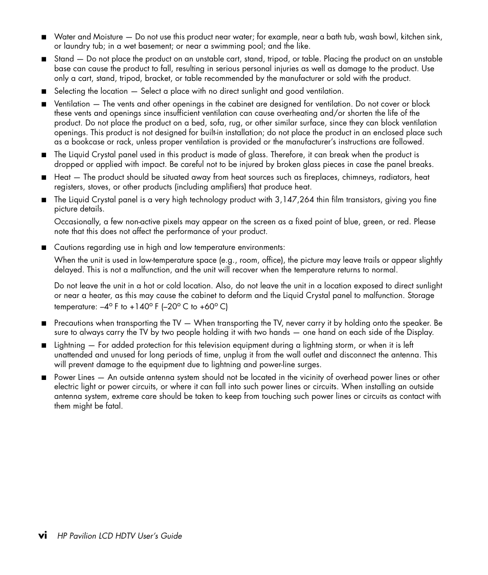 HP Pavilion LC3700N User Manual | Page 6 / 322