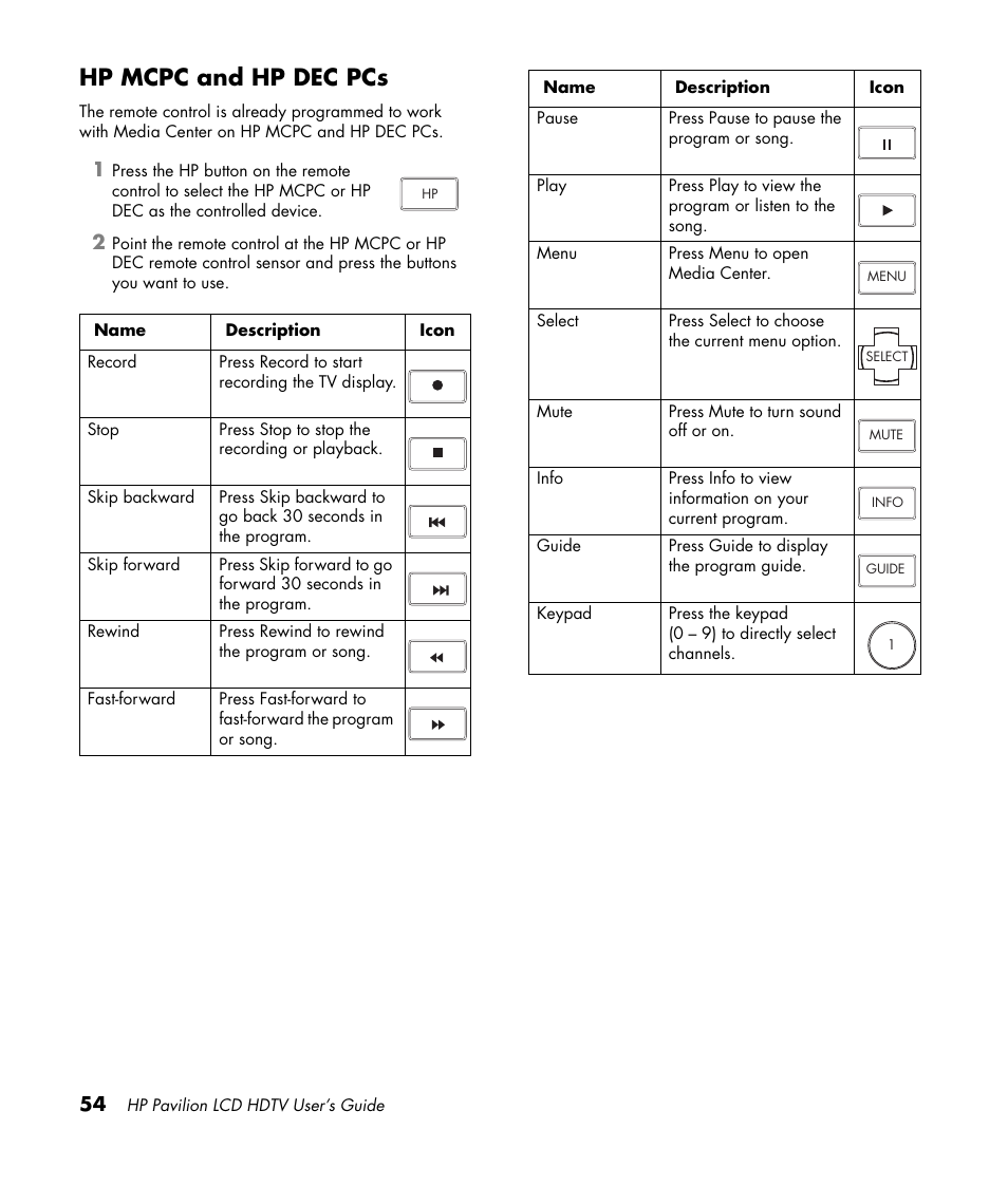 Hp mcpc and hp dec pcs | HP Pavilion LC3700N User Manual | Page 64 / 322