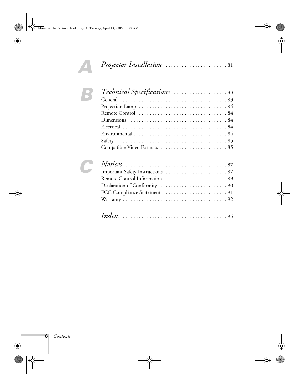 HP 760c User Manual | Page 6 / 101