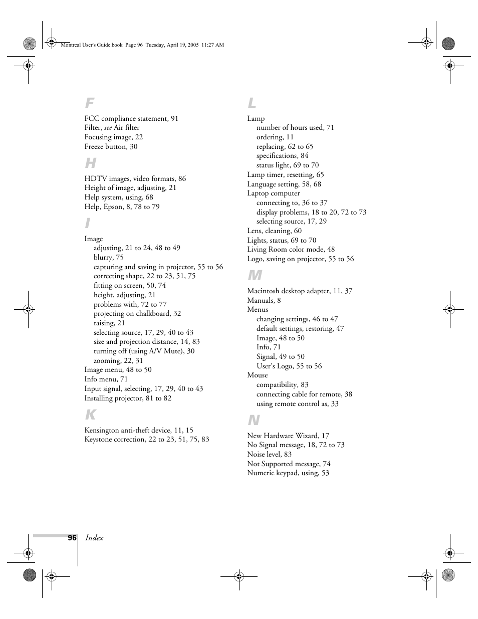 HP 760c User Manual | Page 96 / 101