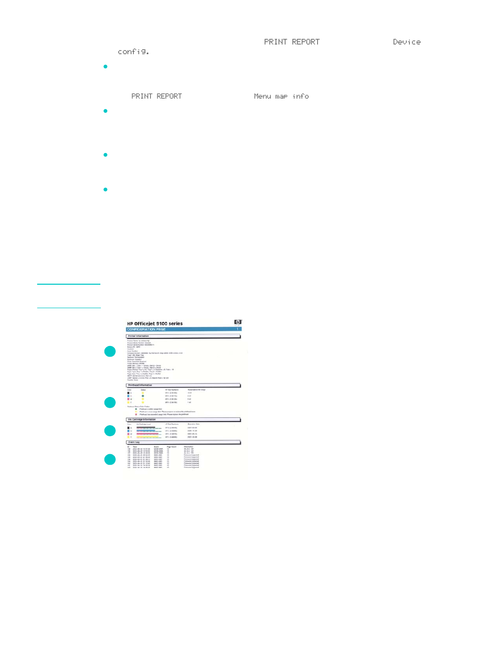 Configuration page | HP 9100 series User Manual | Page 110 / 280