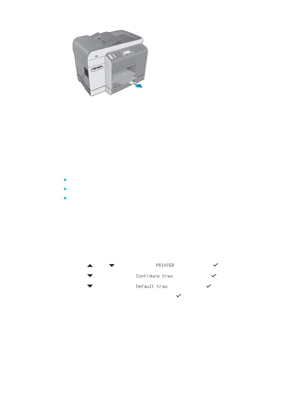 Selecting the trays | HP 9100 series User Manual | Page 43 / 280