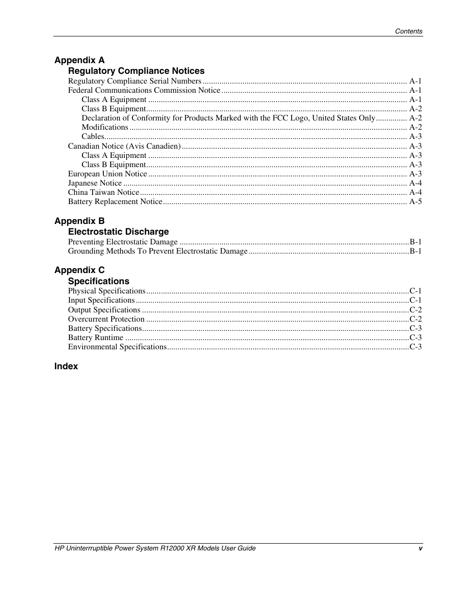 HP R12000 XR User Manual | Page 5 / 69