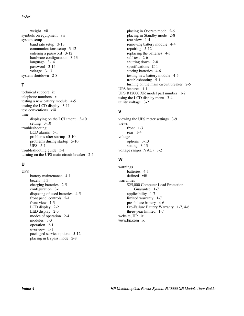 HP R12000 XR User Manual | Page 69 / 69