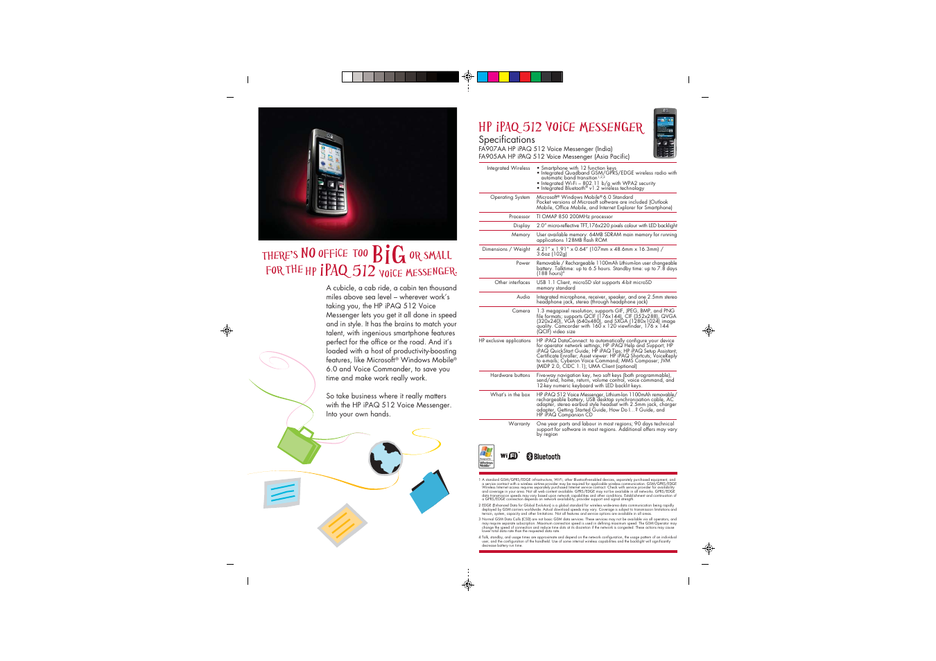 Ipaq 512, Hp ipaq 512 voice messenger, Or small there’s | Office hp, For the, Voice messenger | HP iPAQ 512 User Manual | Page 2 / 4