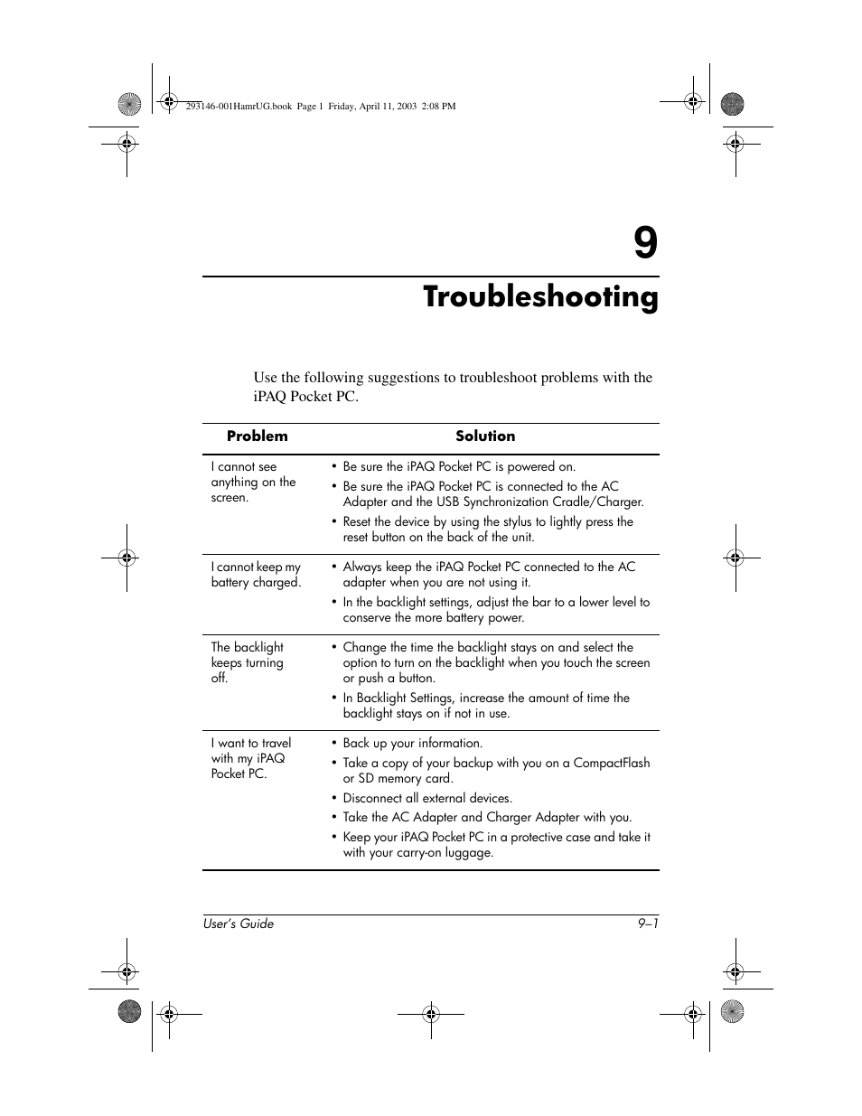 Troubleshooting, 9 troubleshooting | HP h2200 Series User Manual | Page 105 / 125