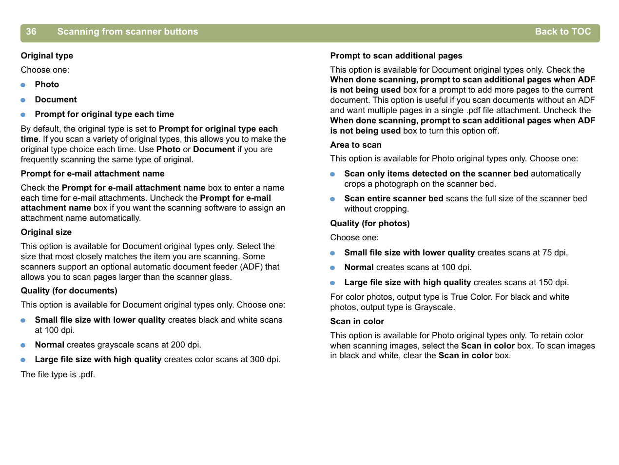 HP 5400c Series User Manual | Page 36 / 140