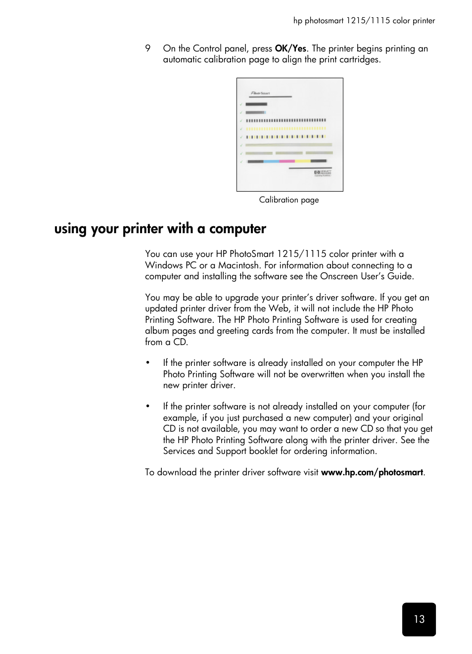 Using your printer with a computer | HP 1115 User Manual | Page 17 / 48