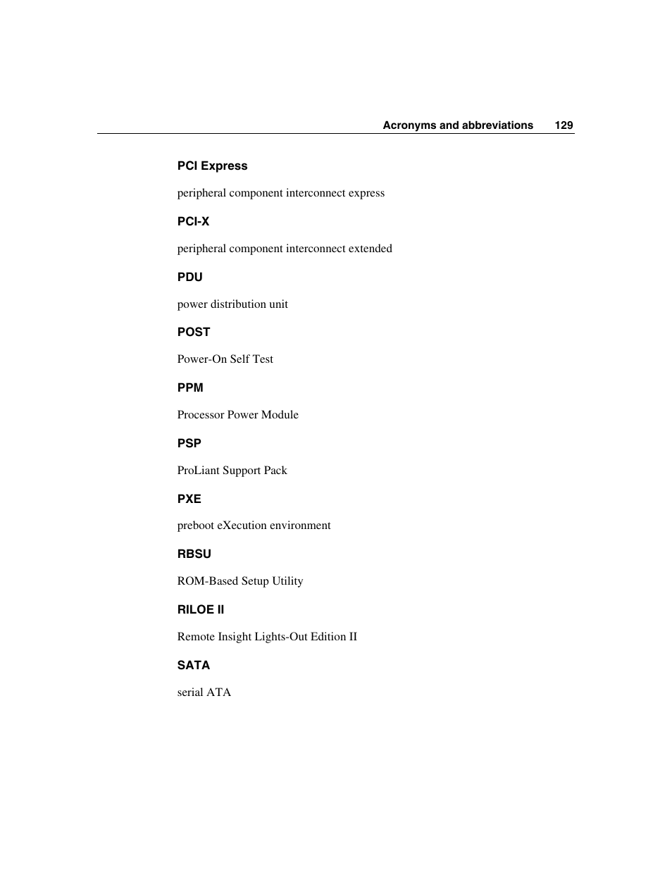 HP SAS DL360 User Manual | Page 129 / 136