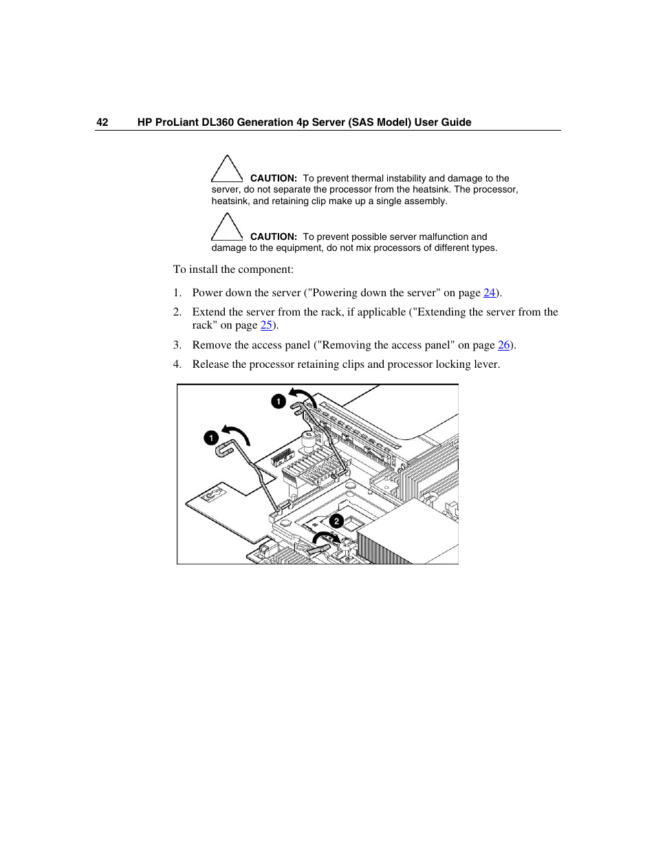 HP SAS DL360 User Manual | Page 42 / 136