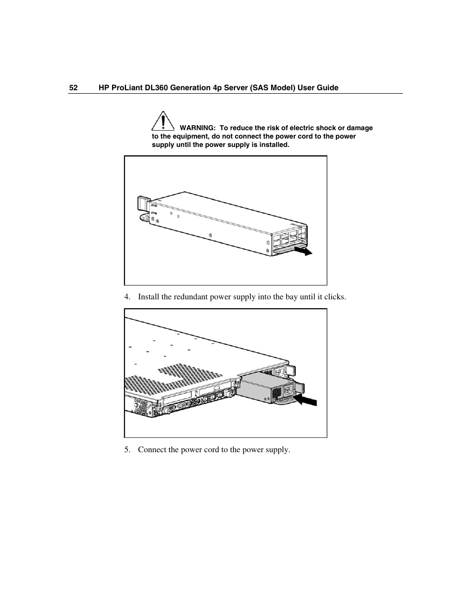 HP SAS DL360 User Manual | Page 52 / 136