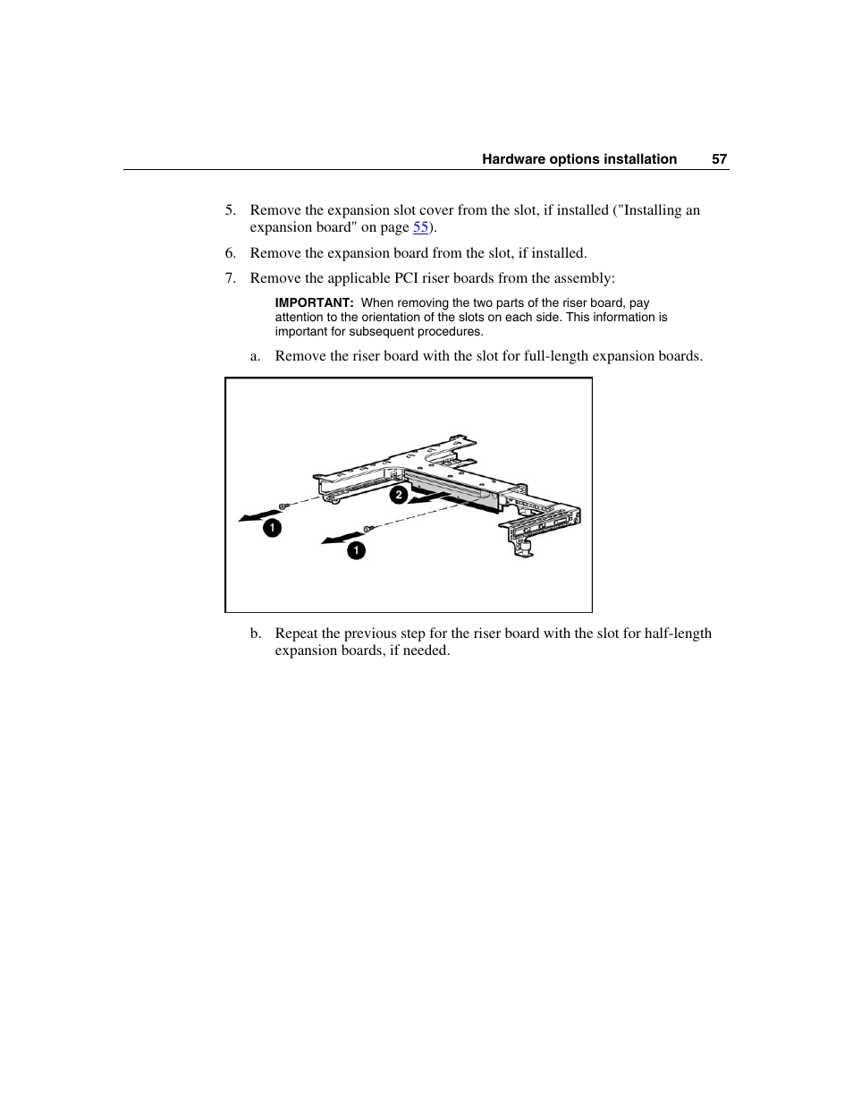 HP SAS DL360 User Manual | Page 57 / 136