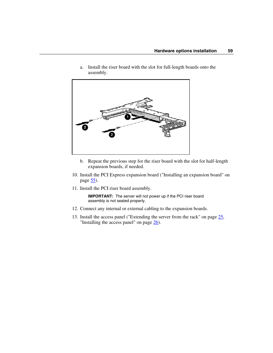 HP SAS DL360 User Manual | Page 59 / 136