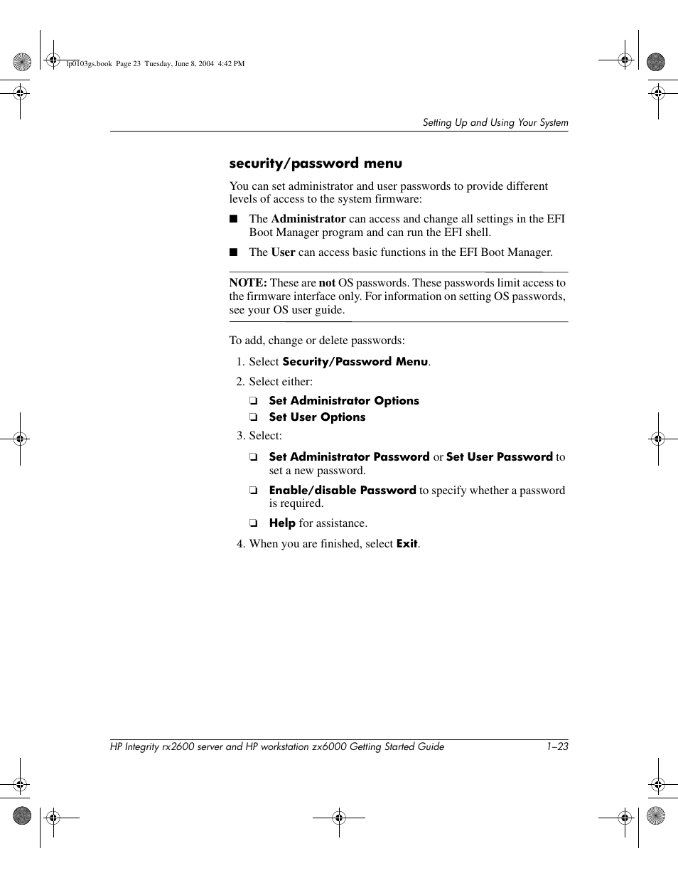 HP ZX6000 User Manual | Page 29 / 64