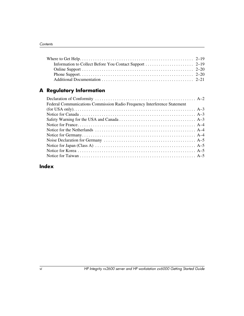 HP ZX6000 User Manual | Page 6 / 64