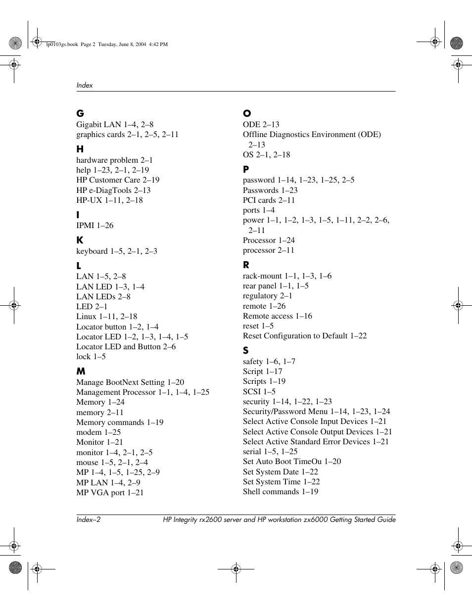 HP ZX6000 User Manual | Page 62 / 64