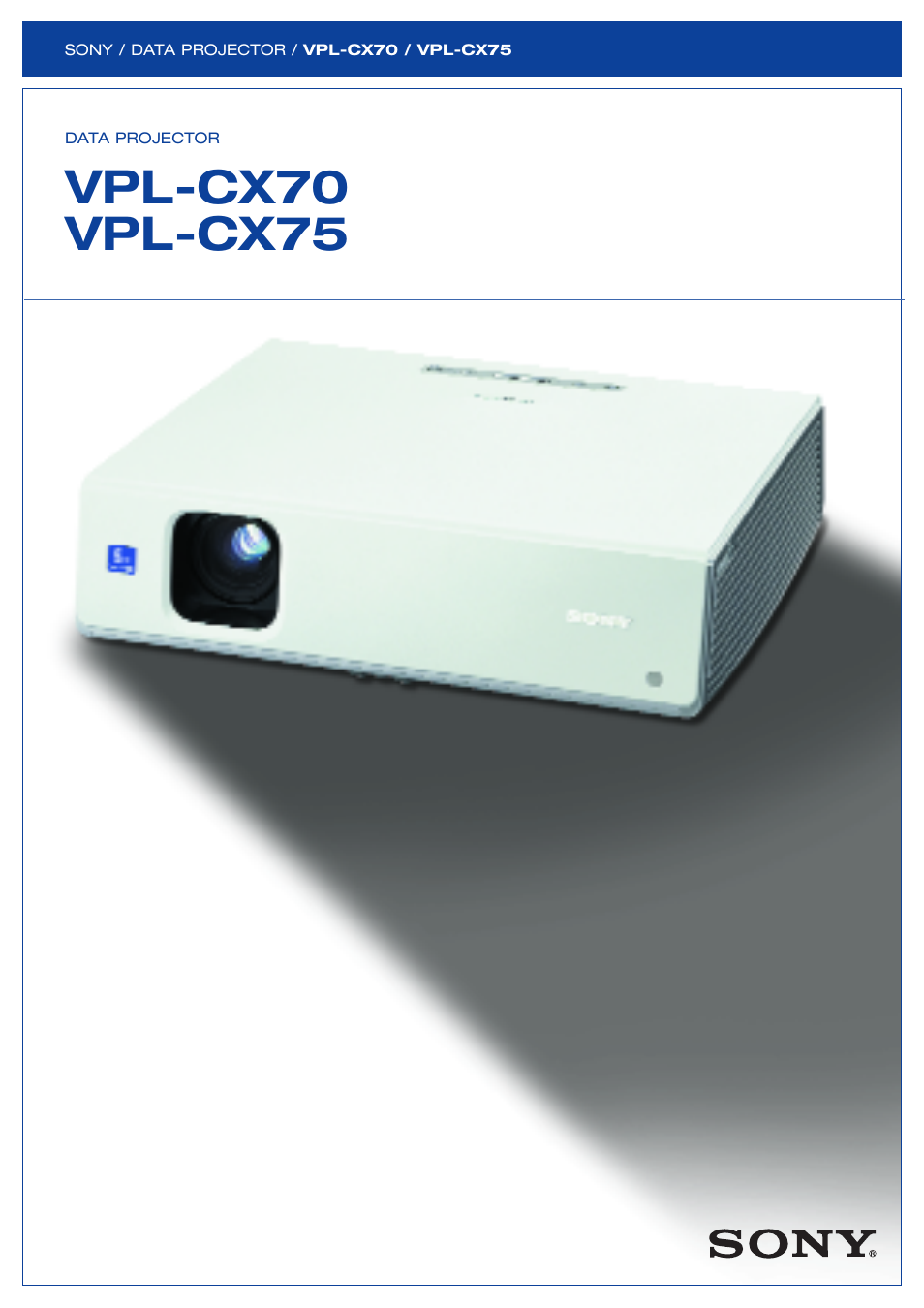 HP VPL-CX70 User Manual | 6 pages