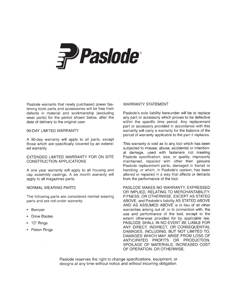 HP Paslode 403606-10 User Manual | Page 15 / 15