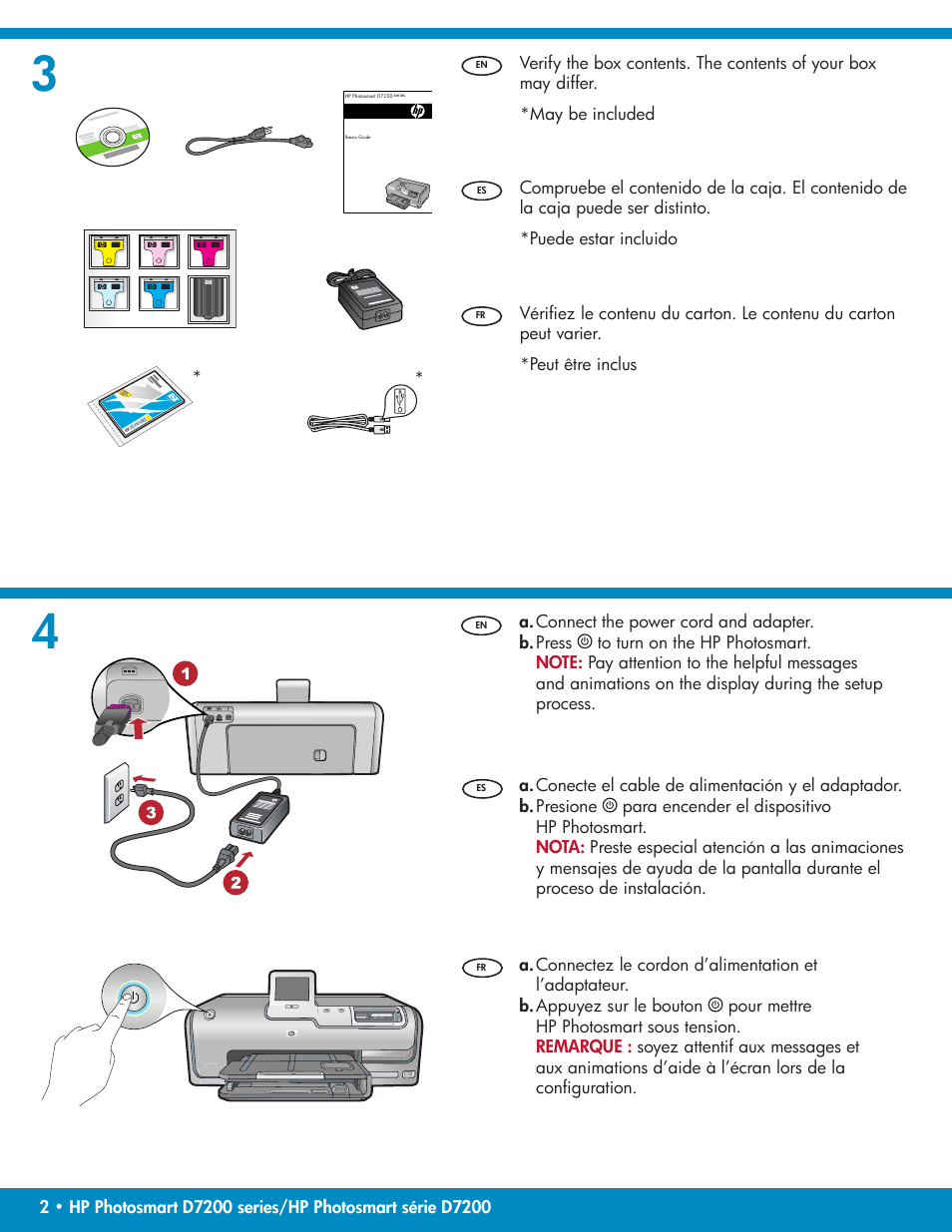 HP Photosmart D7200 User Manual | Page 2 / 16