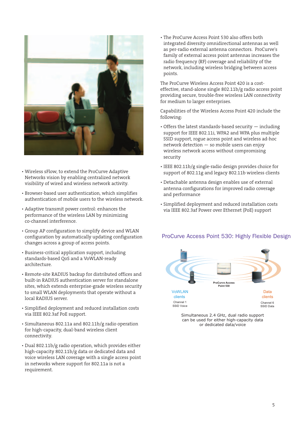 Procurve access point 530: highly flexible design | HP 5300xl User Manual | Page 5 / 12