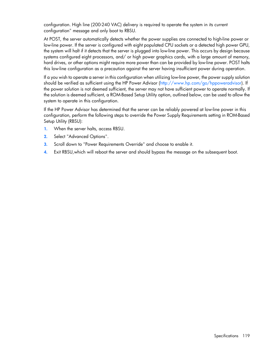 HP DL980 G7 User Manual | Page 119 / 134