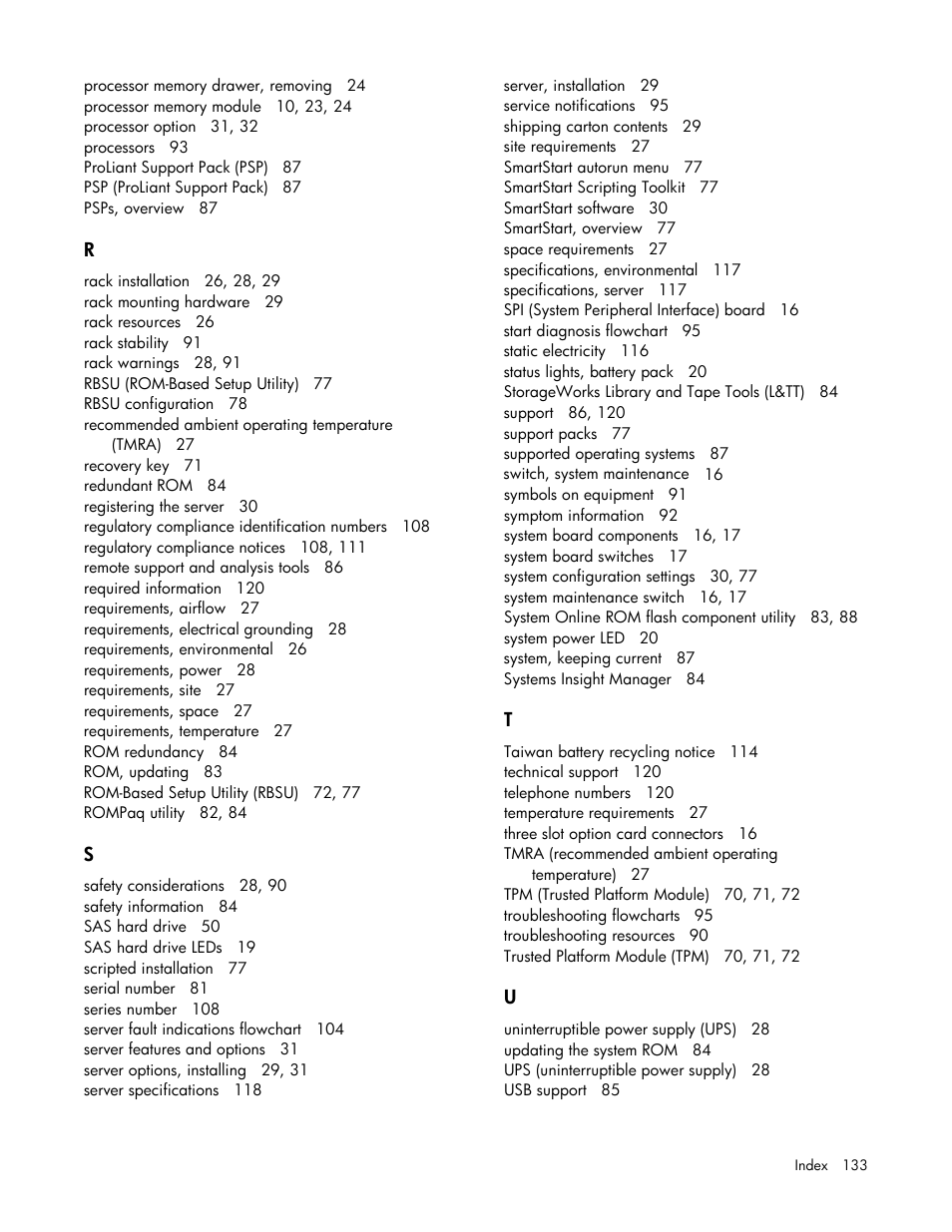 HP DL980 G7 User Manual | Page 133 / 134