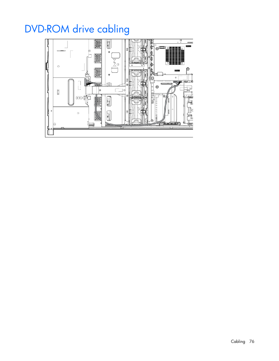 Dvd-rom drive cabling | HP DL980 G7 User Manual | Page 76 / 134