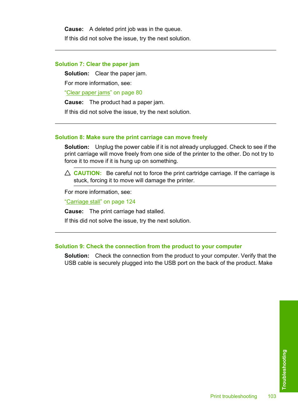 Solution 7: clear the paper jam | HP Photosmart D5400 series User Manual | Page 104 / 221