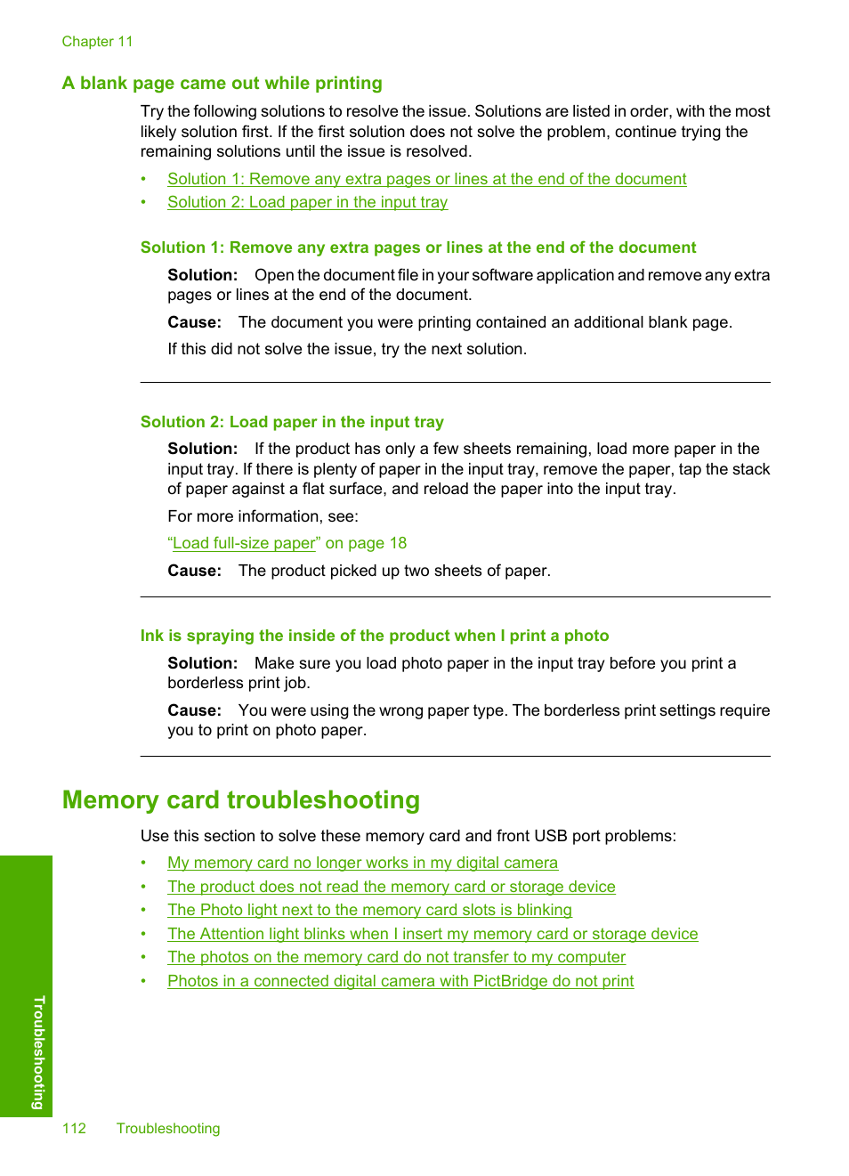 Memory card troubleshooting | HP Photosmart D5400 series User Manual | Page 113 / 221