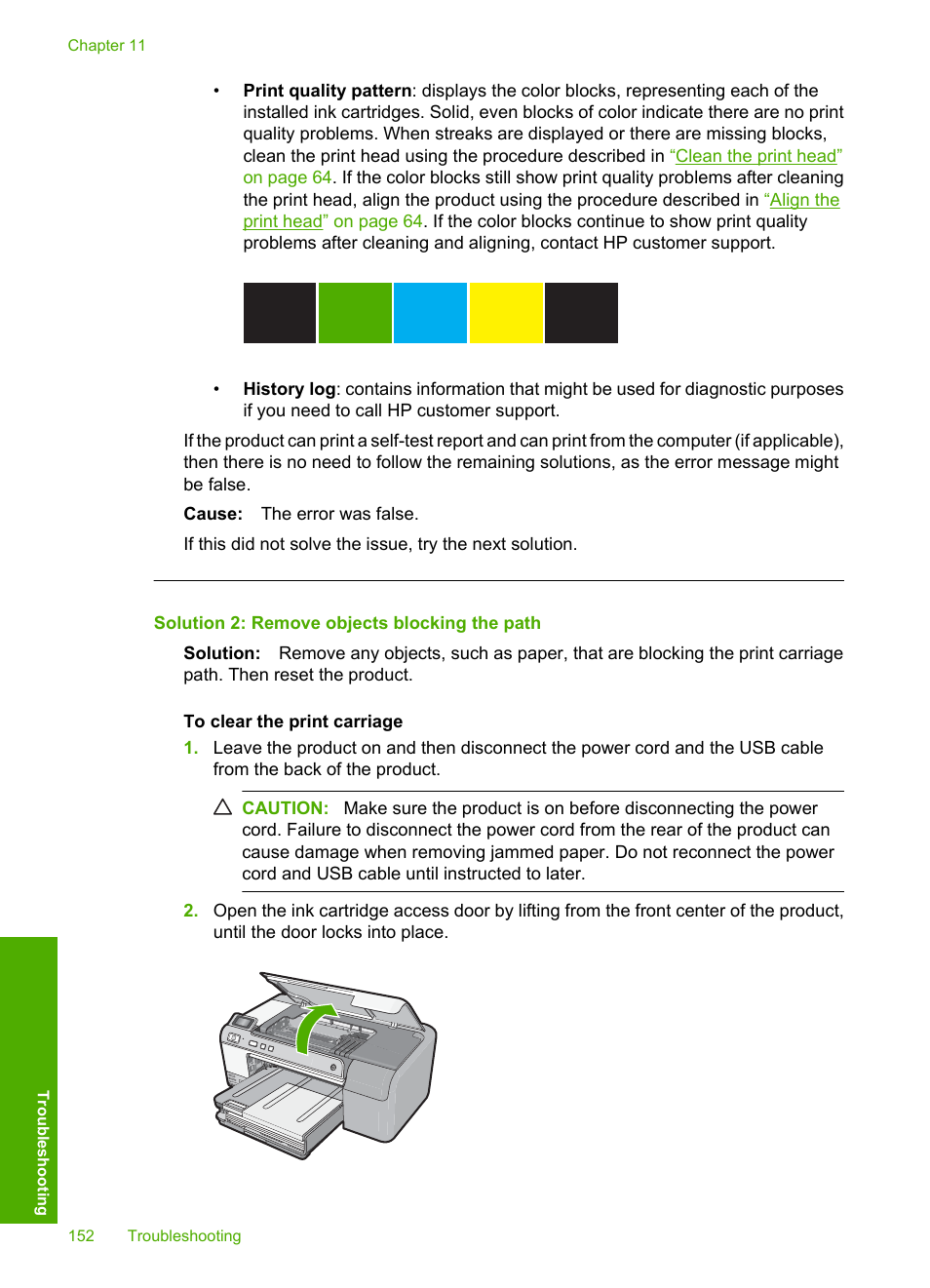 Solution 2: remove objects blocking the path | HP Photosmart D5400 series User Manual | Page 153 / 221