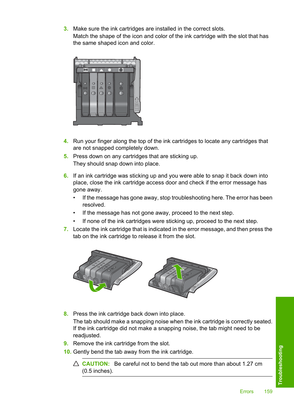 HP Photosmart D5400 series User Manual | Page 160 / 221