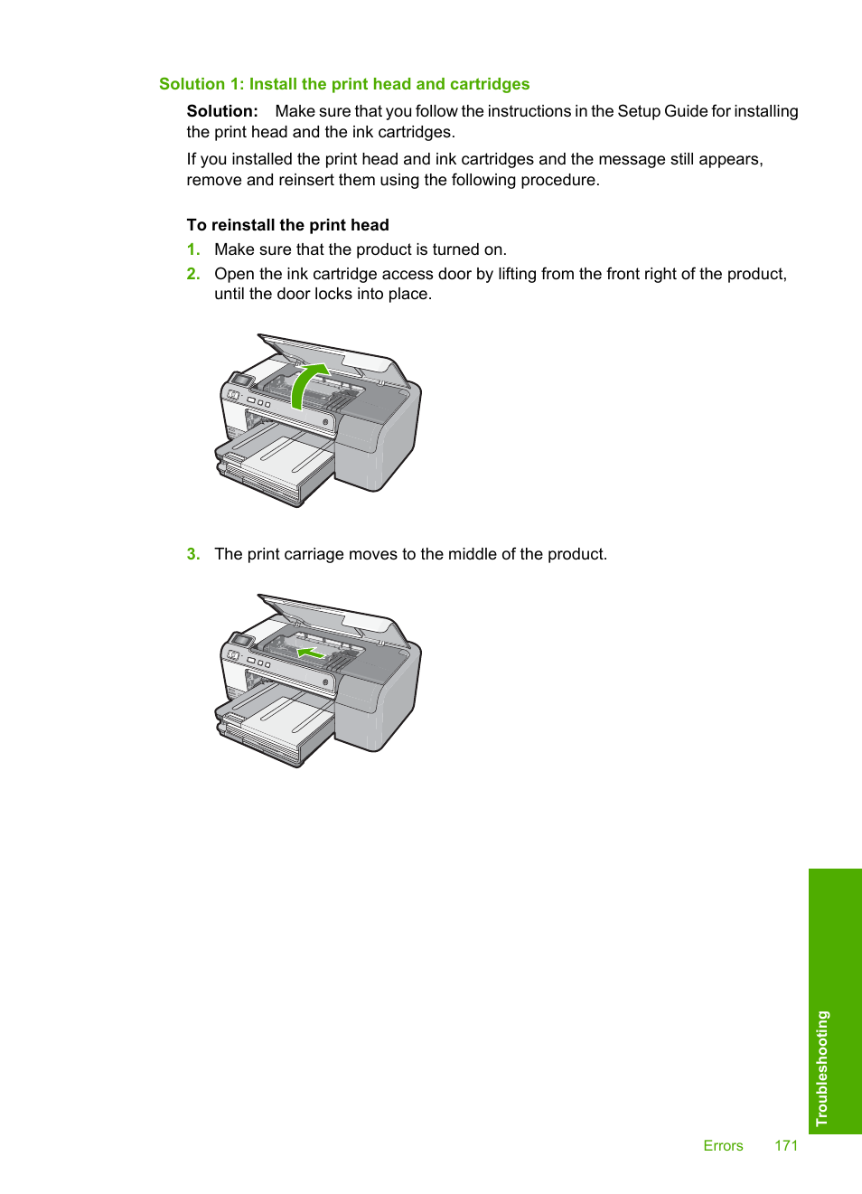 HP Photosmart D5400 series User Manual | Page 172 / 221