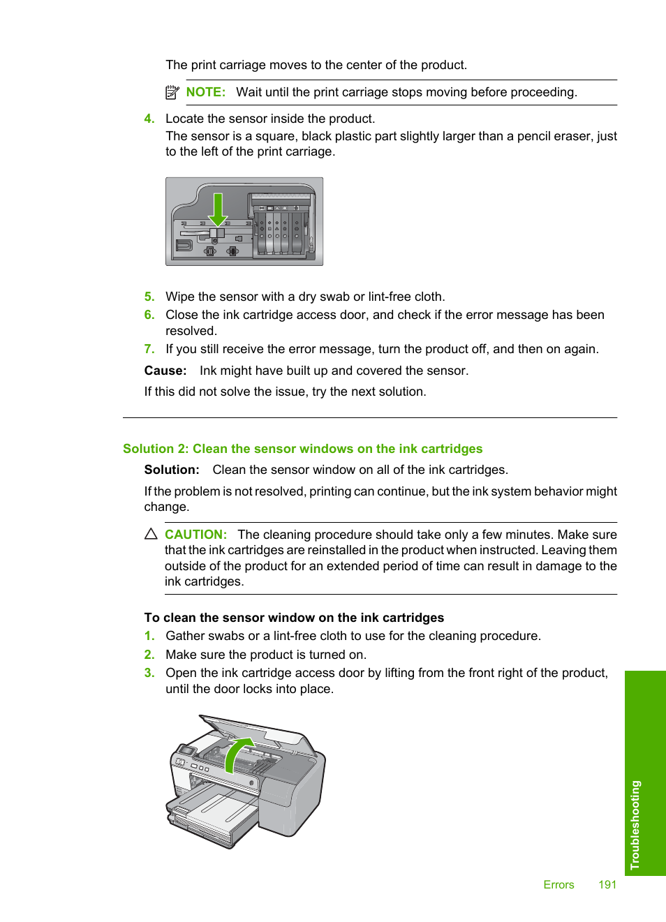 HP Photosmart D5400 series User Manual | Page 192 / 221