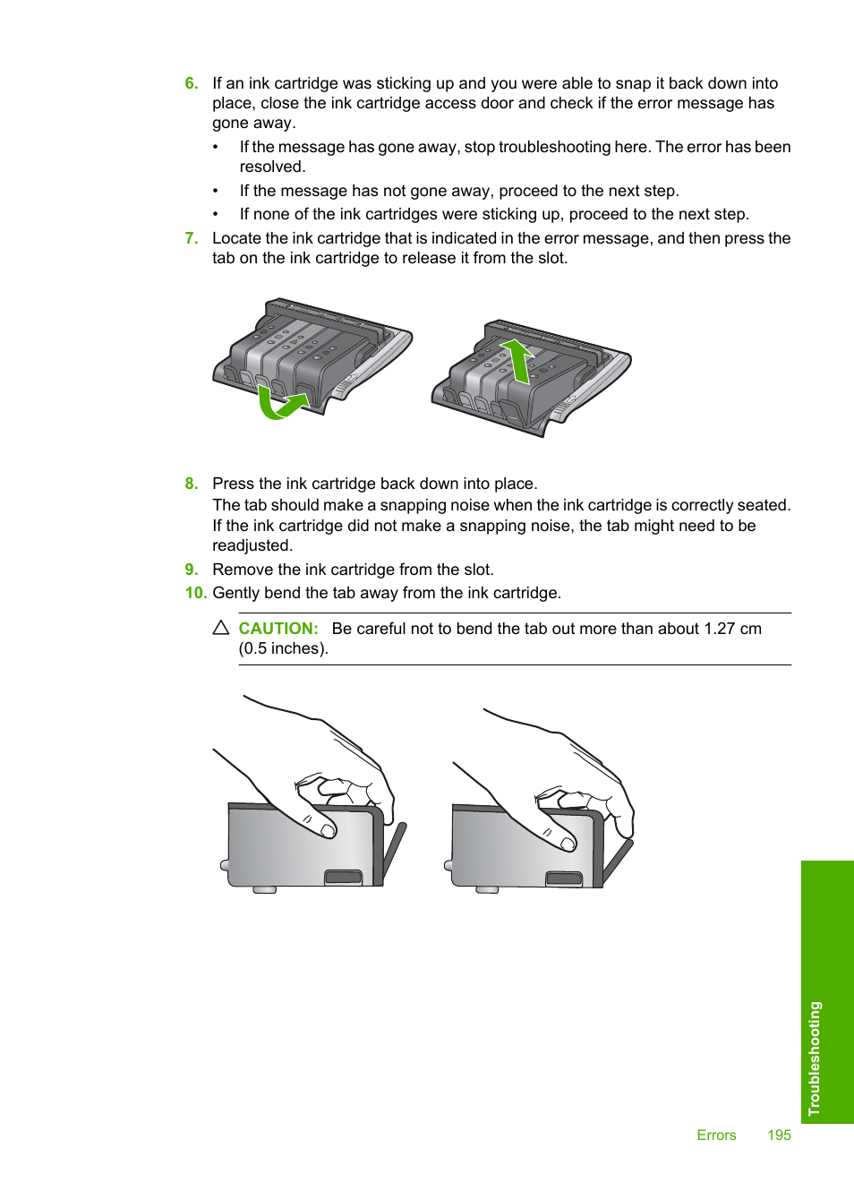 HP Photosmart D5400 series User Manual | Page 196 / 221