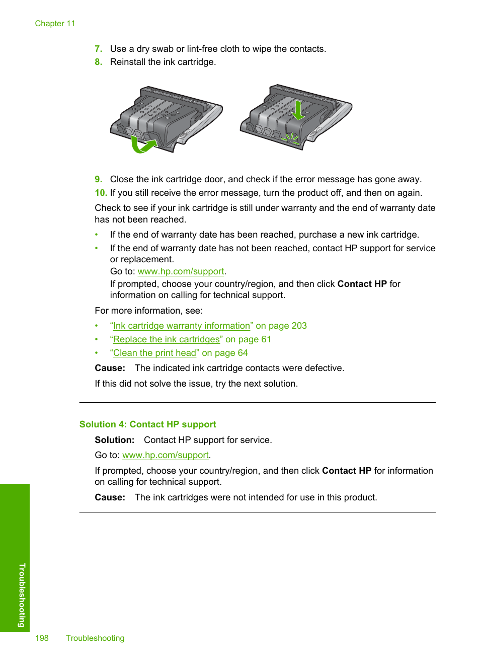 Solution 4: contact hp support | HP Photosmart D5400 series User Manual | Page 199 / 221