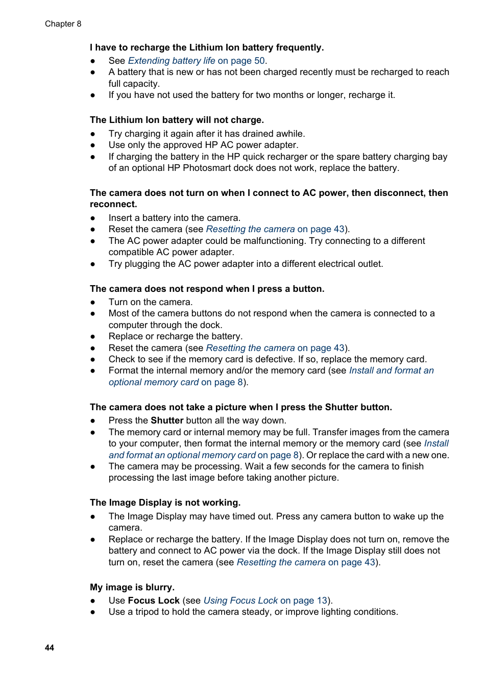 HP Photosmart R927 User Manual | Page 44 / 58