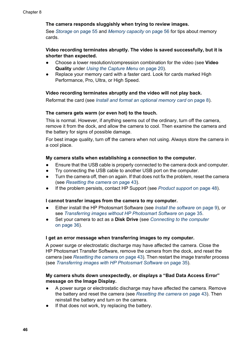 HP Photosmart R927 User Manual | Page 46 / 58
